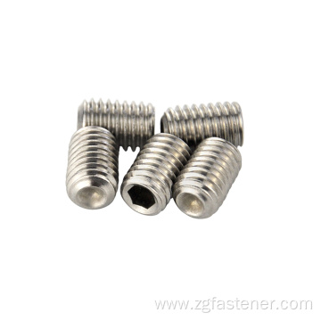 Stainless Steel set screws with cup point